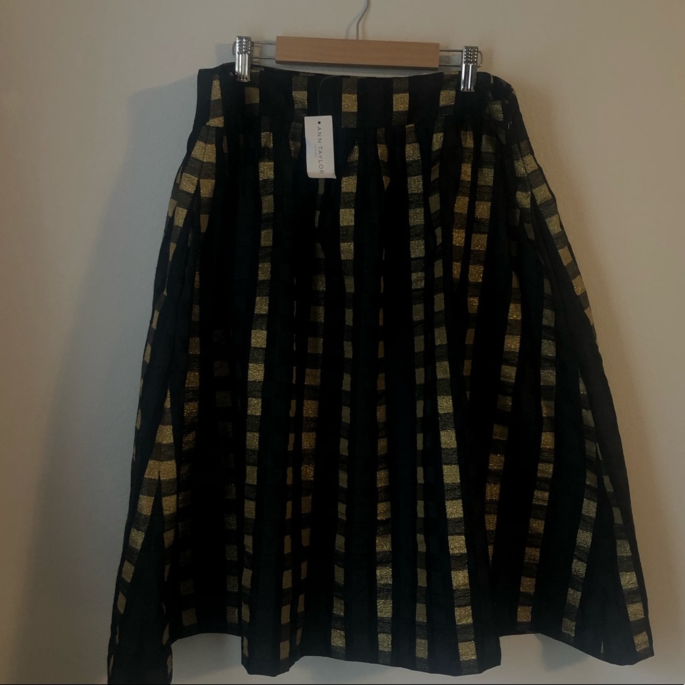 Gold plaid Ann Taylor Skirt